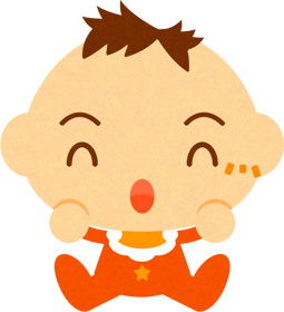 喜ぶかわいい赤ちゃんイラスト/男の子2