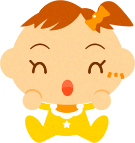 喜ぶかわいい赤ちゃんイラスト/女の子2