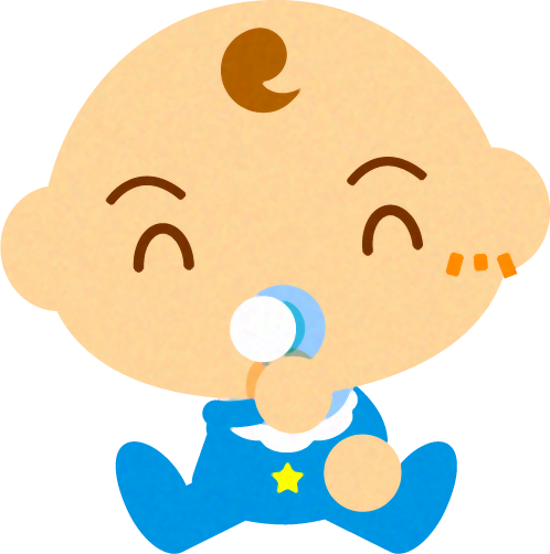 笑う赤ちゃんイラスト/男の子