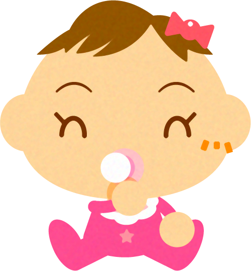 笑う赤ちゃんイラスト/女の子