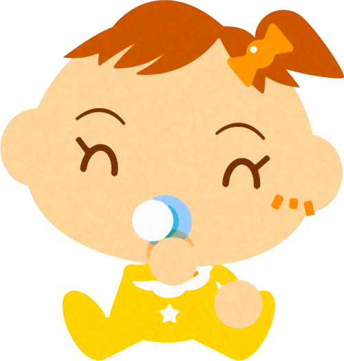 笑う赤ちゃんイラスト/女の子2