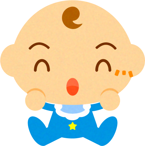 喜ぶかわいい赤ちゃんイラスト/男の子