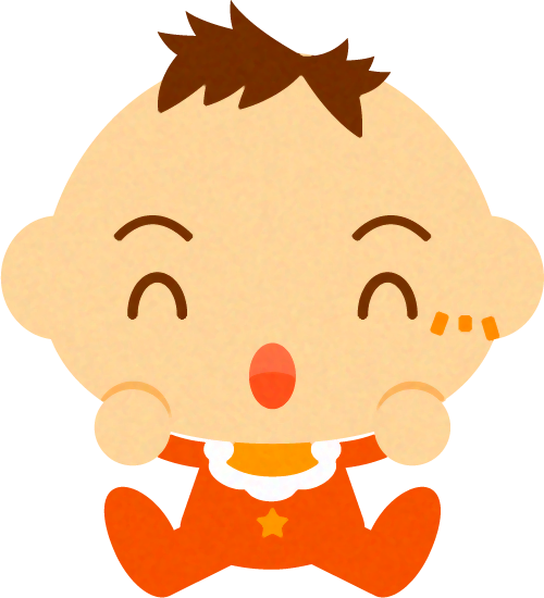 喜ぶかわいい赤ちゃんイラスト/男の子2
