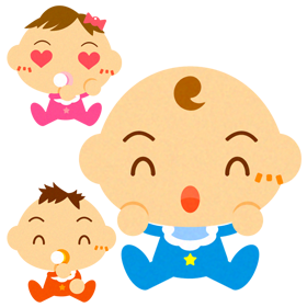 喜ぶかわいい赤ちゃんイラスト