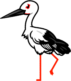 コウノトリのイラスト