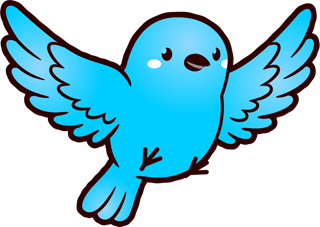 青い鳥/羽ばたくのイラスト