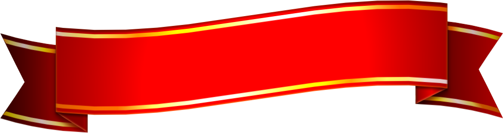 リボンイラスト(赤/波)