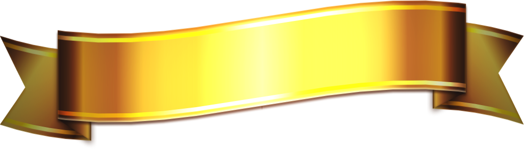 リボンイラスト（ゴールド/波）