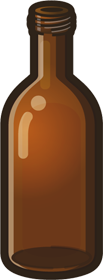 空瓶イラスト/茶色
