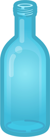 空瓶イラスト/水色