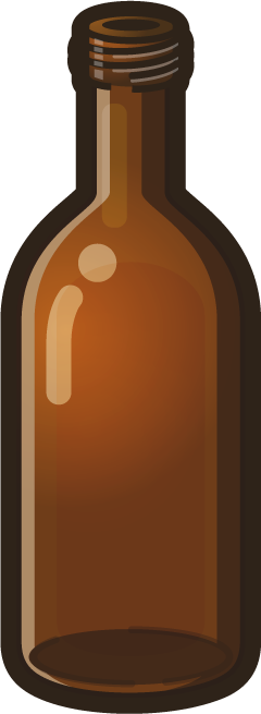 空瓶イラスト/茶色