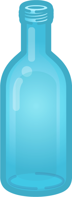 空瓶イラスト/水色