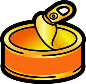 缶詰の空き缶のイラスト