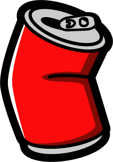 ジュースの空き缶のイラスト