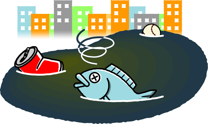 水質汚染イラスト