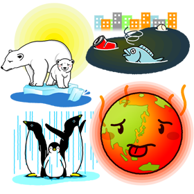 地球温暖化のイラスト