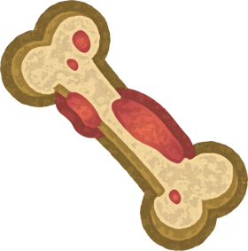 少し肉のついた骨イラスト