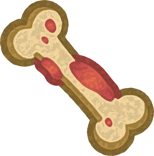 少し肉のついた骨イラスト