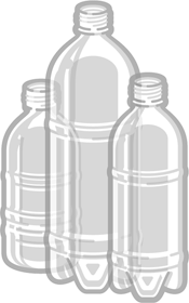 いろいろな空のペットボトルイラスト