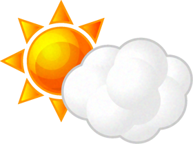 晴れ時々曇りのイラスト