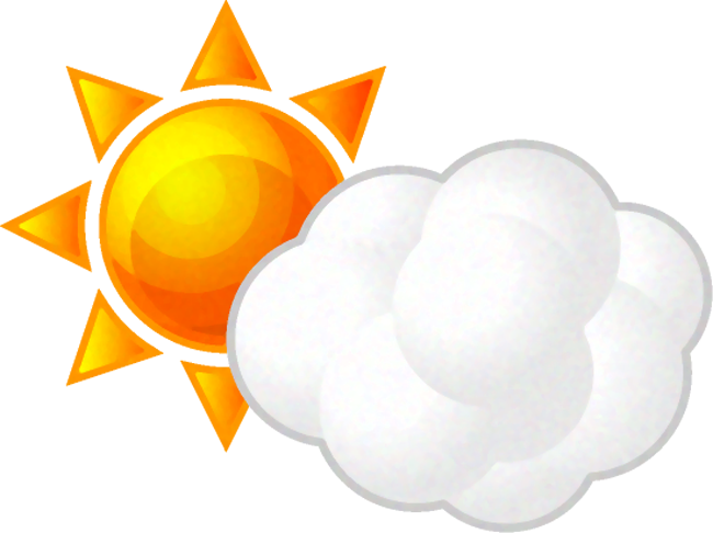 晴れ時々曇りのイラスト