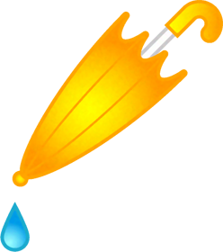 折りたたんだ傘のイラスト