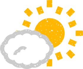 曇り時々晴れイラスト