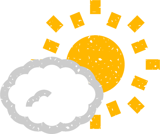 曇り時々晴れイラスト