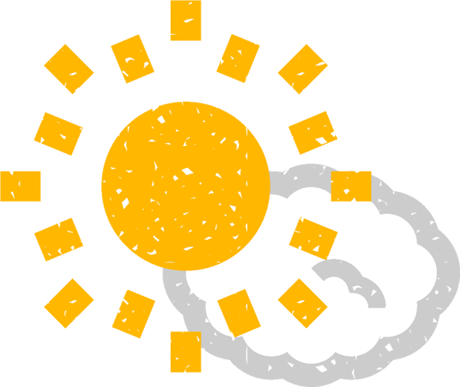 晴れ時々曇りイラスト