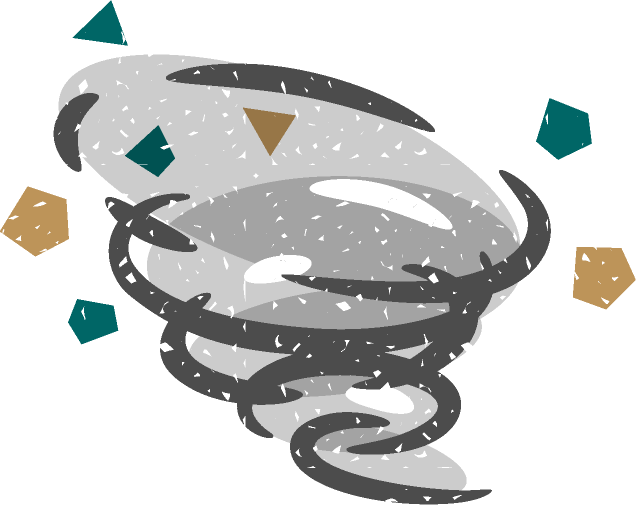 台風イラスト/竜巻