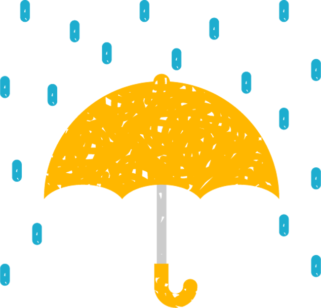 弱雨のイラスト