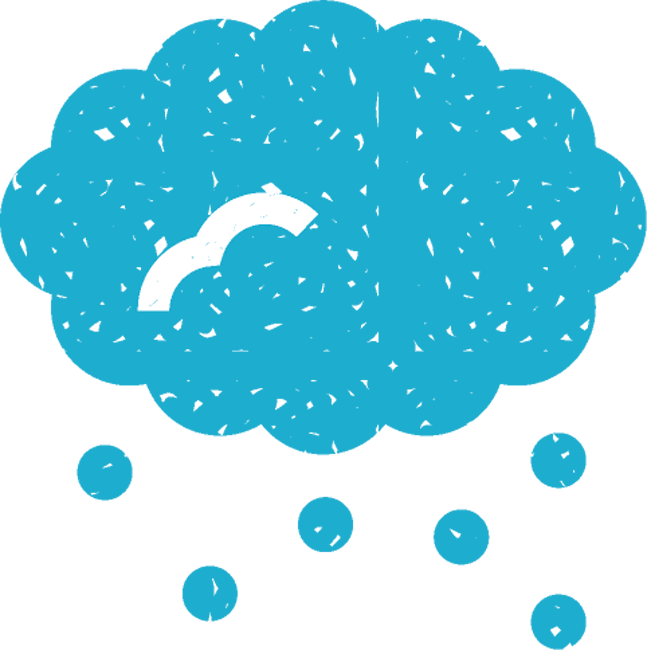 雪イラスト/雪雲から雪が降る