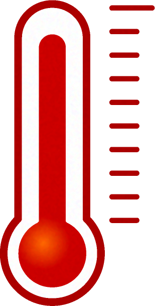 高温イラスト/温度計