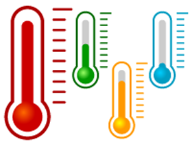 高温イラスト/温度計