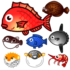 かわいい魚イラスト