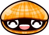 貝のイラスト/笑顔