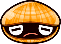 貝のイラスト/困った