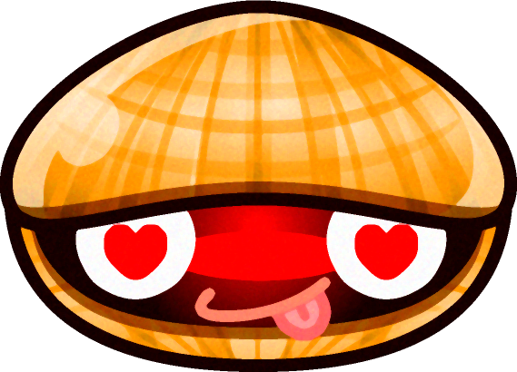 貝のイラスト/目がハート