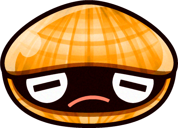 貝のイラスト/困った