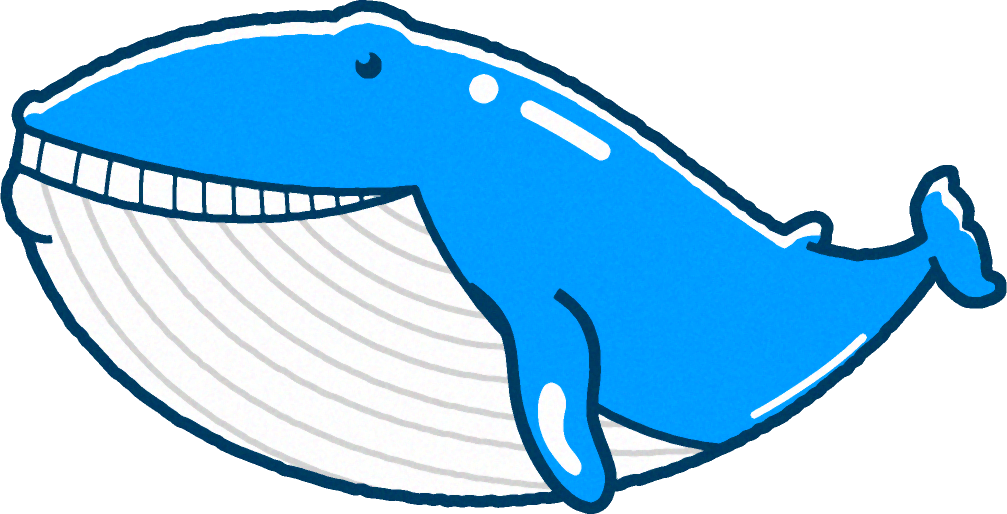 シロナガスクジラのイラスト