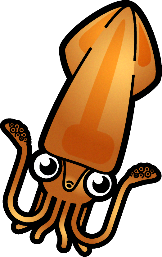 スルメイカのイラスト