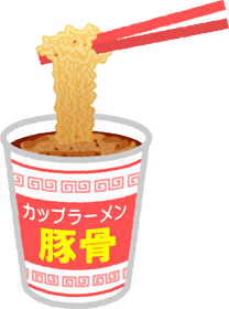 ラーメンのイラスト/とんこつ
