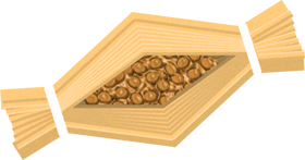 藁に包んだ納豆イラスト