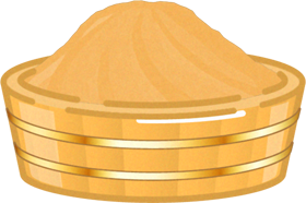 桶に入れた白味噌イラスト