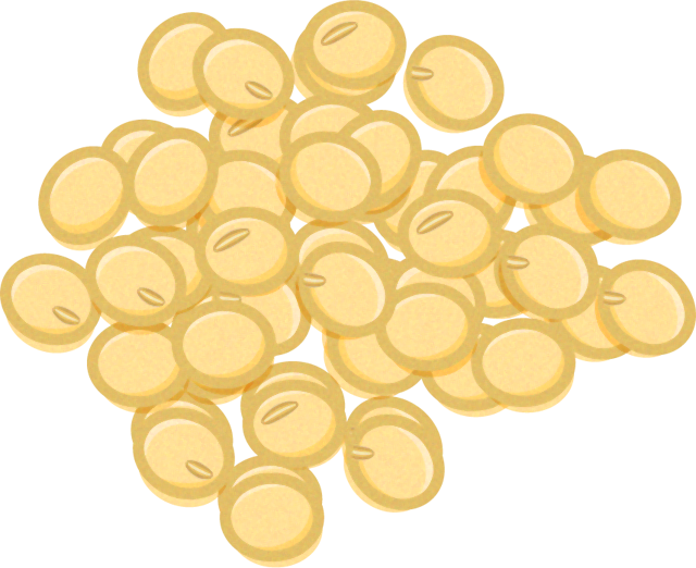 たくさんの大豆イラスト