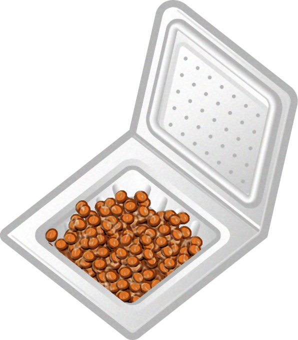 パックに入った納豆イラスト