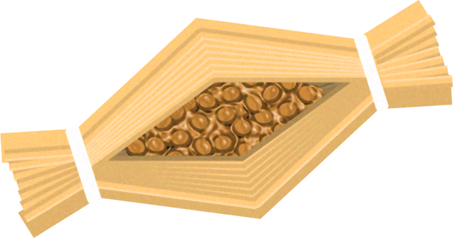 藁に包んだ納豆イラスト