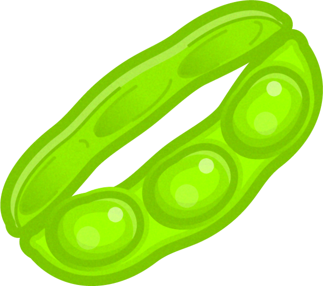 開いた枝豆イラスト