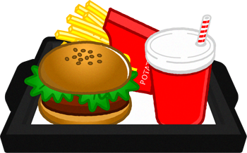 ハンバーガーセットのイラスト