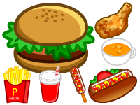 ファーストフードのイラスト